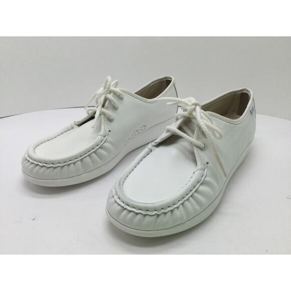 SAS Siesta White Lace Up Loafer Womens 10.5N Comfort Shoes NIB - Picture 7 of 12